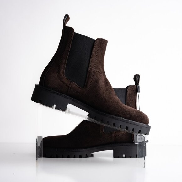 Massimo Dutti Womens Suede Ankle Boots Dark Brown US 6.5 EU 37 NWT 1104/450 - Picture 3 of 8